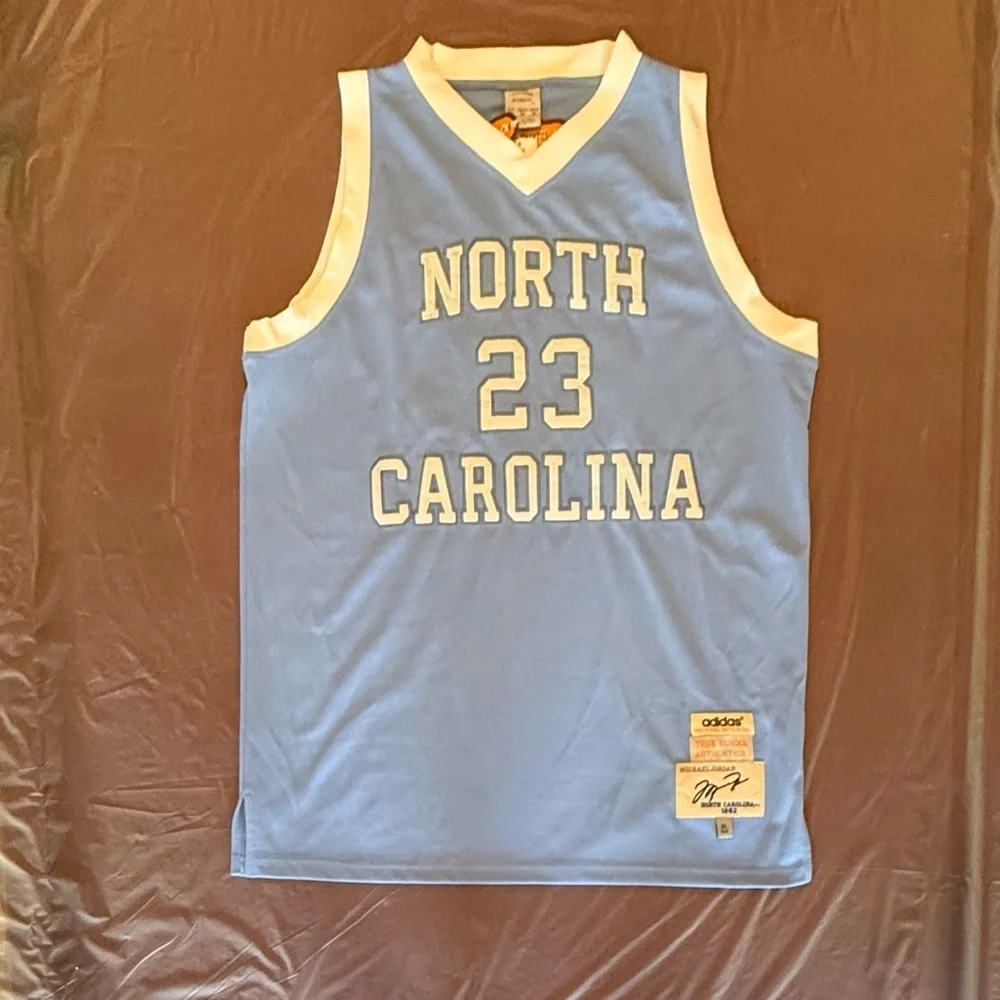 NWT Adidas/True School Authentic UNC 23 Michael Jordan Jersey MSRP $300 - Picture 10 of 13